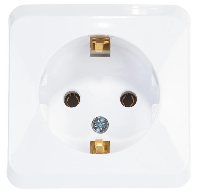 Розетка 1гн с З/К о/у белый 16А IP20 Этюд Systeme Electric (1/17/136) PA16-003B - фото 5968