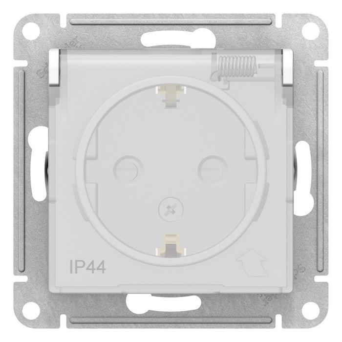 Розетка 1гн с З/К с крыш. шторки с/у белый механизм 16А IP44 AtlasDesign AQUA Systeme Electric (15) ATN440146 - фото 5979