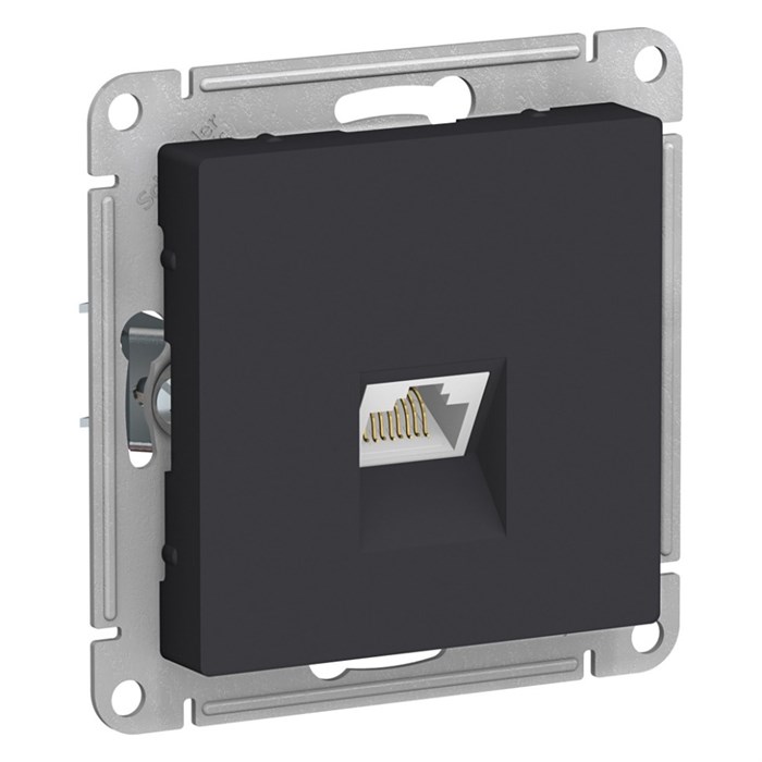 Розетка 1гн комп RJ45 с/у карбон механизм кат.5е AtlasDesign Systeme Electric ATN001083 - фото 6053