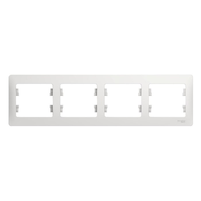 Рамка 4гн белый Glossa Systeme Electric (1/15) GSL000104 - фото 6087