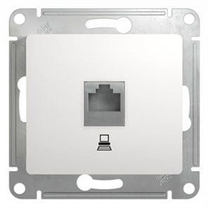 Розетка 1гн комп RJ45 с/у белый механизм кат.5е Glossa Systeme Electric (1/10) GSL000181K