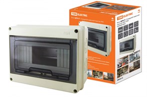 Бокс ЩРН-П-8мод настен пласт бел (дв.прозр) IP65 TDM SQ0908-0002
