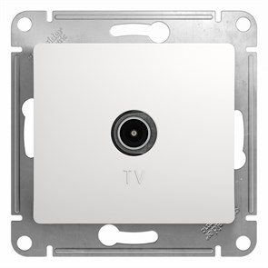 Розетка 1гн ТВ звезда с/у белый механизм Glossa Systeme Electric (1/10) GSL000193