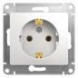 Розетка 1гн с З/К с/у белый механизм 16А Glossa Systeme Electric GSL000143