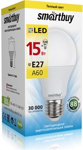 Светодиодная (LED) Лампа Smartbuy-A60-15W/6000/E27 (SBL-A60-15-60K-E27) SBL-A60-15-60K-E27
