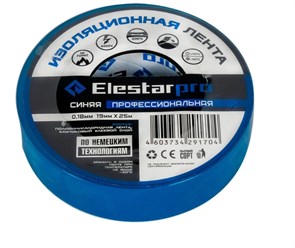 Лента изоляционная пвх "Elestarpro" 19ммх25м синяя IT-0003