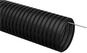 Труба гофрированная d25 ПНД черная с зондом IEK (25м) CTG20-25-K02-025-1