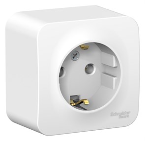 Розетка 1гн с З/К о/у белый изол.пласт. 16А IP20 Blanca Systeme Electric (1/12) BLNRA010111