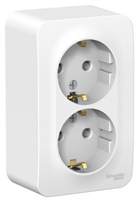 Розетка 2гн с З/К о/у белый изол.пласт. 16А IP20 Blanca Systeme Electric (1/8) BLNRA010211
