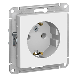 Розетка 1гн с З/К с/у белый механизм 16А AtlasDesign Systeme Electric (1/20) ATN000143