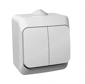 Выключатель 2кл о/у серый IP44 Этюд Systeme Electric (1/14) BA10-042C