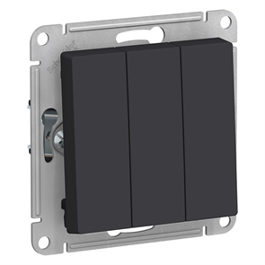 Выключатель 3кл с/у карбон механизм AtlasDesign Systeme Electric ATN001031