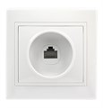 Розетка компьютерная RJ-45 1-местная белая "Венера" (SBE-01w-S1-RJ) SBE-01w-S1-RJ - фото 1295