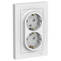 Розетка 2гн с З/К с/у белый в сборе 16А AtlasDesign Systeme Electric (1/10) ATN000124 - фото 5945