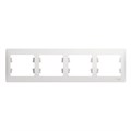 Рамка 4гн белый Glossa Systeme Electric (1/15) GSL000104 - фото 6087