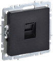 BRITE Розетка компьютерная RJ45 кат.5E РК10-БрЧ черный IEK BR-K10-1-K02 - фото 625